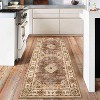 Washable Runner Rug, Non-Slip Boho Carpet for Hallway, Kitchen, Bedroom, Entryway – Vintage Bohemian Distressed Design - 2 of 4