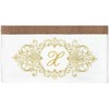 Linum Home Textiles 100% Turkish Cotton MONICA Gold Thread 2PC Embellished Bath Towel Set - 3 of 3