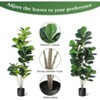 4/5/6FT Fiddle Leaf Fig Artificial Tree Faux Floor Plant with Planter Pot, Potted Fake Fiddle Leaf Fig Tree for Indoor Outdoor Home Office Decor - 4 of 4