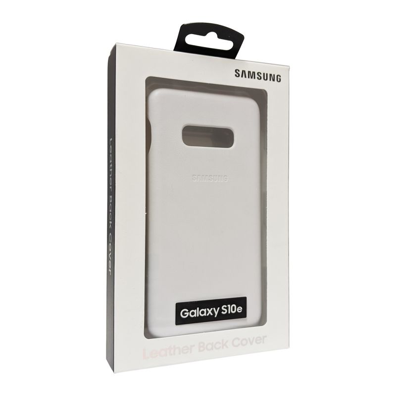 Samsung Leather Back Cover for Galaxy S10e - White, 1 of 2