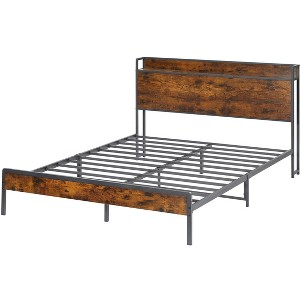 NicBex Bed Frame with Charging Station and Metal Slats Support for Adults - 1 of 4