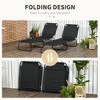 TIRAMISUBEST 2-Pack Folding Chaise Lounge Chairs with 5-Position Recliner, Steel Frame Outdoor Sunbathing Chairs for Pool, Beach, Patio (Black) - 3 of 4