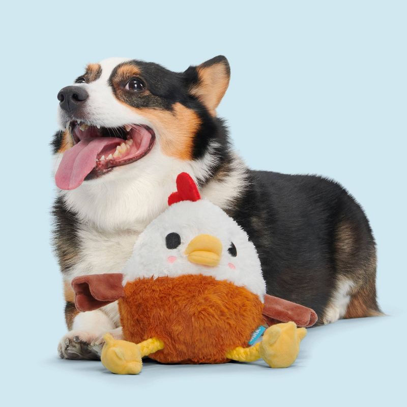BARK Classic Fuzzy Farm Rooster Plush Rope Dog Toy - 9.5&#34;, 4 of 8