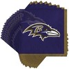 48ct Baltimore Ravens Football Beverage Napkins - 2 of 3
