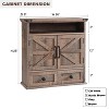 Bathroom Wall Cabinet, Farmhouse Medicine Cabinet with Drawer, 24" Wide Bathroom Cabinet with Adjustable Shelf & Double Barn Doors - 4 of 4