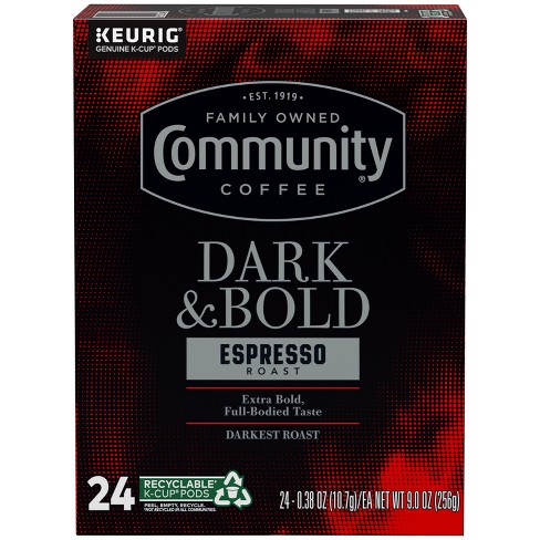 Community Coffee Dark Bold Ss Pods Dark Roast 24ct Target