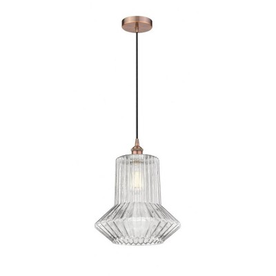 Springwater - 1 Light Cord Hung Mini Pendant In Industrial Style-15.75 Inches Tall and 12 Inches Wide