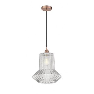 Springwater - 1 Light Cord Hung Mini Pendant In Industrial Style-15.75 Inches Tall and 12 Inches Wide - 1 of 1