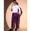 INSPIRE CHIC Men's 70s Disco Straight Leg Party Metallic Glitter Pants - 4 of 4