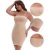 INSPIRE CHIC Women's Push-Up Strapless Bandeau Shaper Tummy Control Butt-Lifting Elastic Slim Fit Full Slip - 3 of 4