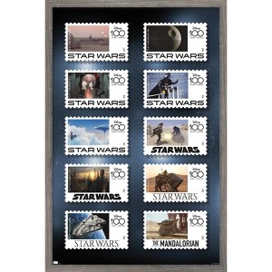 Trends International Disney 100th Star Wars - Stamp Grid Framed Wall Poster Prints - 1 of 4