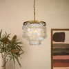ALOADECOR 3-Light W13" Capiz Shell Chandelier Small Coastal Pendant Light - 3 of 4