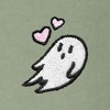 Dalix Heartly Ghost Embroidery Relaxed Crewneck Sweatshirt Soft Fleece Fit Lounge Womens - 2 of 4