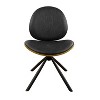 HomeRoots Black Upholstered Faux Leather And Metal Dining Side Chair - 4 of 4