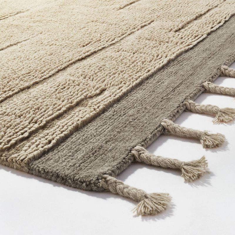 Rush Valley Wool Tufted Border with Tassels Rug Beige - Threshold™ designed with Studio McGee, 3 of 5