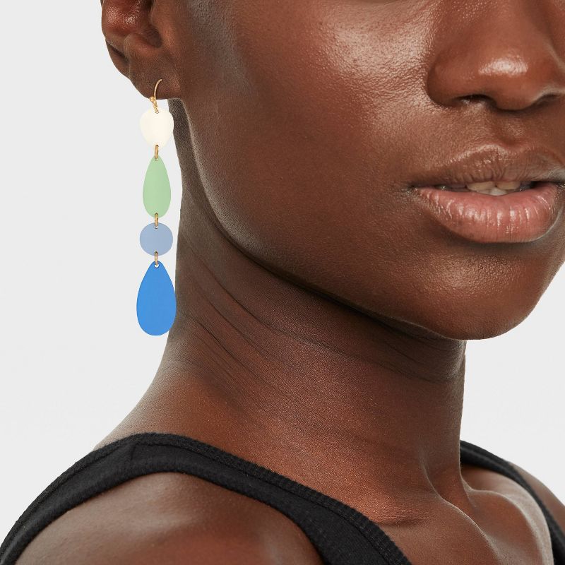 Abstract Linear Drop Earrings - Universal Thread™, 3 of 5