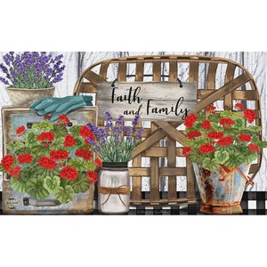 Briarwood Lane Doormat 30x18 Indoor Outdoor Faith and Family Farmhouse Spring For Spring Doormat - 1 of 4