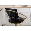Velvet Bar Chair Set Of 2, Upholstered Dining Chair With Pillow, Metal Legs And Frame, Network Structure - 4 of 4