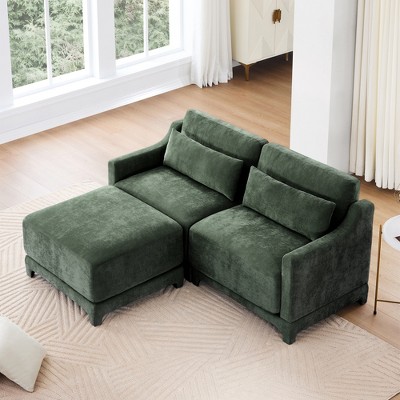 Christopher Knight Home Conrad 73" Chenille Upholstered L-Shape Sectional Sofa