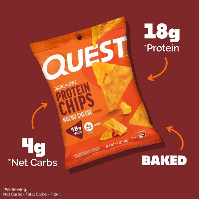 Quest Nutrition Tortilla Style Protein Chips - Nacho, 4 of 18
