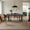 95"L Dining Table for 8, Classic Farmhouse Style Solid Wood Rectangle Kitchen Tables, Black - HABITRIO - 2 of 4