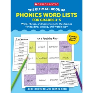 The Ultimate Book of Phonics Word Lists: Grades 3-5 - by  Rhonda Graff & Laurie Cousseau (Paperback) - 1 of 1