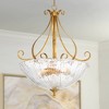 Franklin Iron Works Katrina 25 1/4" Gold Leaf 3-Light Bowl Pendant - 2 of 4