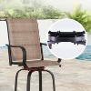 VisioGear Patio Counter and Bar Stools, 4 Pieces Bar Stools, Height Top Patio Barstools 360° Swivel, Brown, 25.2"*25.2"*48.6" - 3 of 4