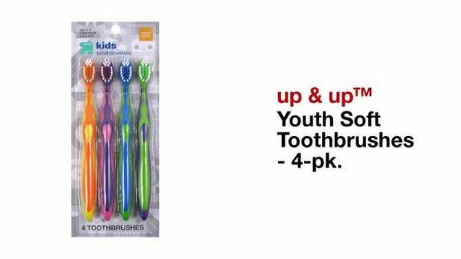 Youth Soft Toothbrushes - 4pk - up &#38; up&#8482;, 2 of 7, play video