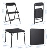 Children's folding table and chair set, cushioned, portable metal frame, can be used for children to eat, read, and play，one table and two chairs - 3 of 4