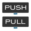 Unique Bargains Acrylic Self-Adhesive Decor Gate Sticker Hotel Push Pull Door Sign 8 Pcs - 3 of 4