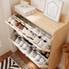 Shoe Cabinet with 2 Flip Drawers, 31.5 Inch Slim Shoe Organizer, Freestanding Hidden Narrow Shoe Rack Cabinet for Entryway Living Room Hallway - 4 of 4