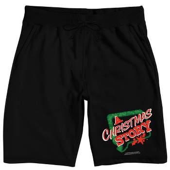 A Christmas Story Text Bubble Logo Men's Black Sleep Pajama Pants