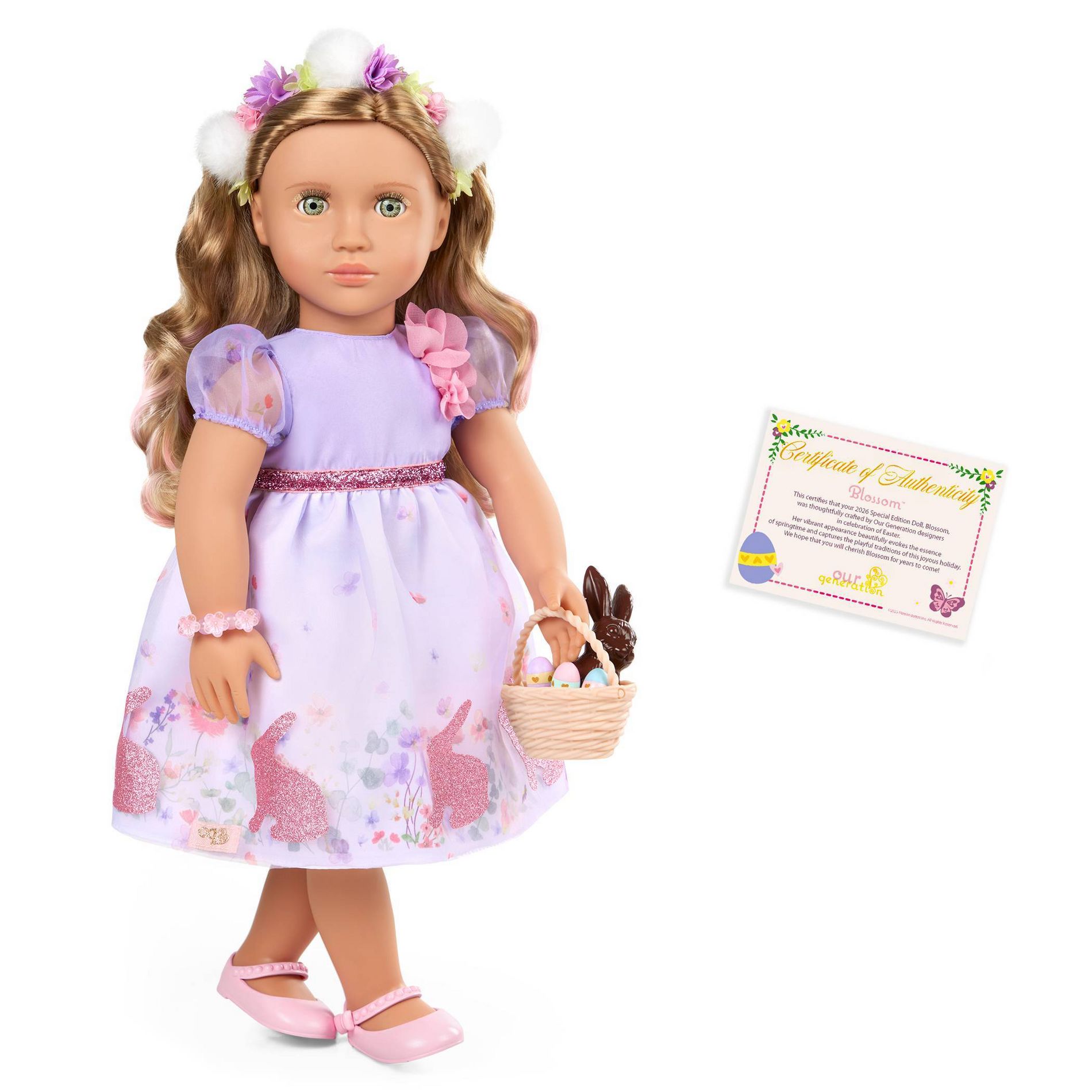 Our Generation Blossom Limited-Edition Easter Collectible 18" Doll & Accessories