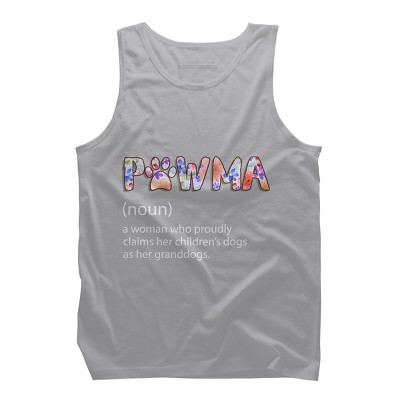 Men's Design By Humans Grandmother Loves Grandogs Pawma By littlesenh1 Tank Top