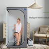 Vynxaria Portable Steam Sauna tent, Personal Home Spa, w/ Steam Generator, Remote Control, Foldable Chair,PVC pipes, with FCC & UL Certification,Grey - 2 of 4