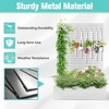 TOAOTBNBO Outdoor Planter Box with Square-Hole Trellis, Metal Raised Garden Bed for Climbing Plants, Galvanized Garden Box with Drainage Holes - 4 of 4
