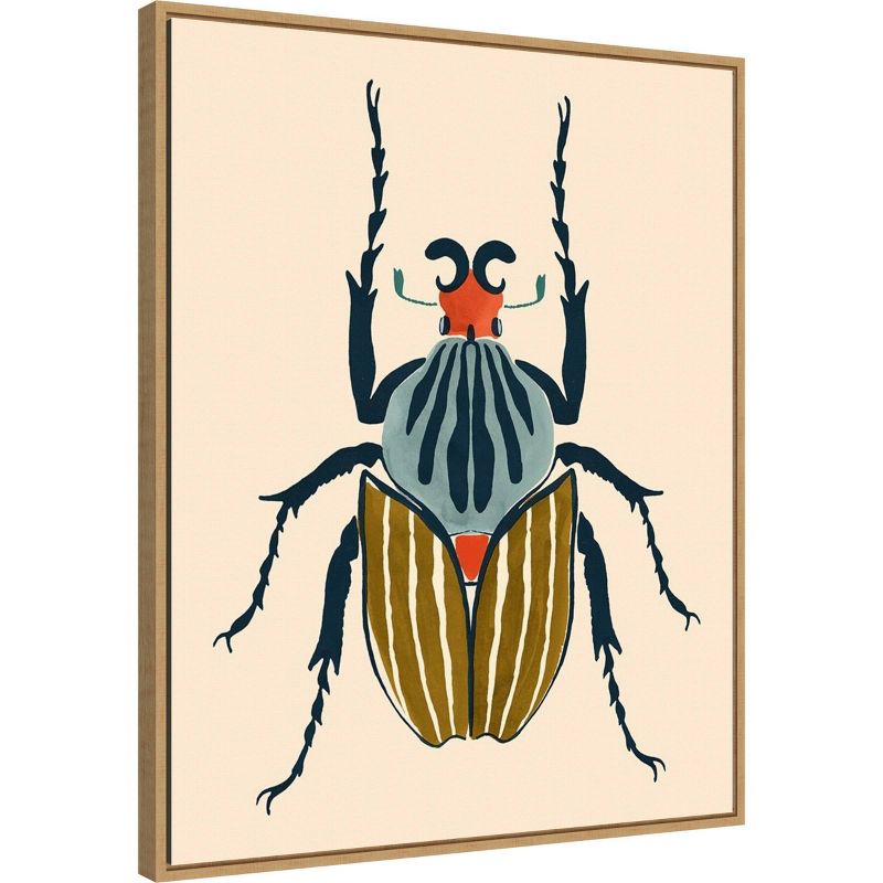 23&#34; x 28&#34; Beetle Bug I by Victoria Barnes Framed Canvas Wall Art Print - Amanti Art, 3 of 10