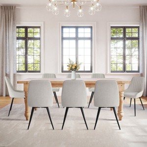 Farmhouse Dining Chairs Set of 8,Modern Design Upholstered Dining Chair for Dinging Room,Living Room,Indoor Furniture-Tanpinhause - 1 of 4