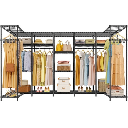 Vipek S3c Heavy Duty Portable Closet, Adjustable Shoe Rack Wire Shelf,  Custom White Rack With Black Cover : Target