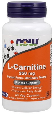 L-Carnitine 250mg by Now Foods  -  60 Capsule