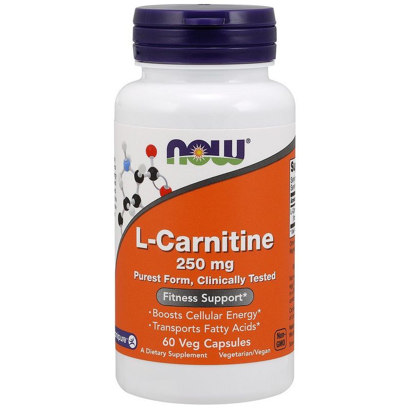 Now Foods L-Carnitine 250mg  -  60 Capsule, 1 of 3