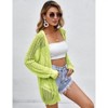 Womens Summer Lightweight Cardigan Long Sleeve Open Front Loose Beach Crochet Cover Up - 3 of 4