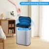 Automatic Sensor Trash Can, 13 Gallon Large Capacity Waste Bin with Lid, Touchless Garbage Can - 3 of 4