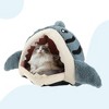 Unique Bargains Cat Bed Cave Small Light Blue 1 Pc - 2 of 4