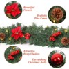 Christmas Norfolk Pine Garland,Realistic Cedar Garland Artificial Pine Cypress Vines,Greenery Garlands for Holiday Xmas Indoor Mantle Decor - 3 of 4