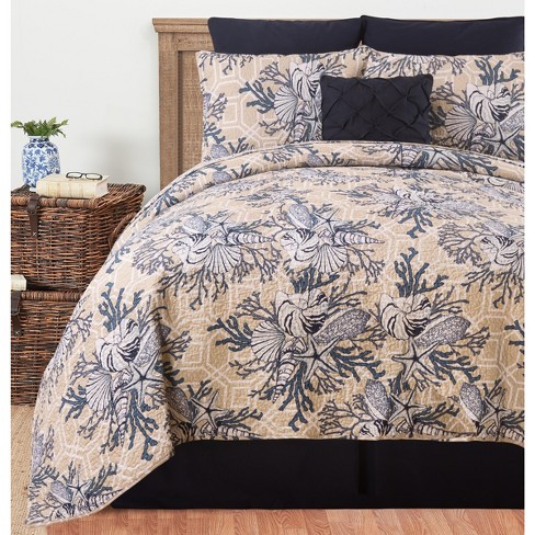 C F Home Indigo Sound Coastal Quilt Mini Set Target