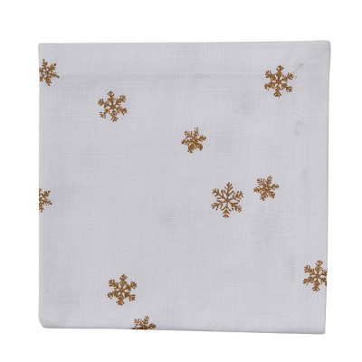 Split P Golden Christmas Napkin Set - White