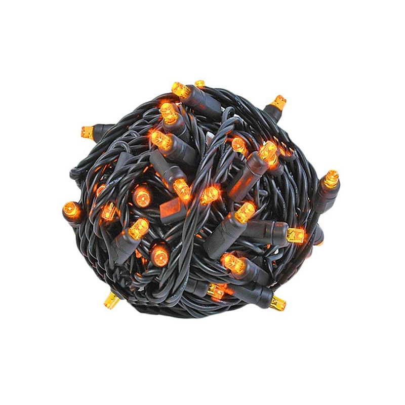 Novelty Lights 50 Light LED Christmas Mini Light Set (Black Wire, 25 Feet), 1 of 7