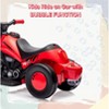 Kids Electric Motorcycle with Bubble Function, 6V Battery Powered Ride On Motorbike Toy w/LED Headlights - 3 of 4